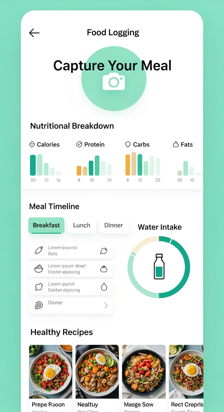 Vitality Nutrition Tracking UI